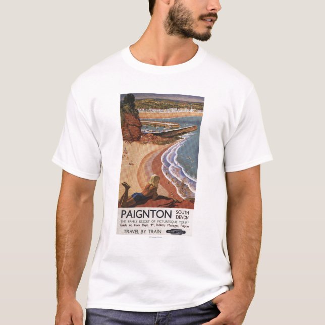 Camiseta Chica británico de los ferrocarriles que mira (Anverso)