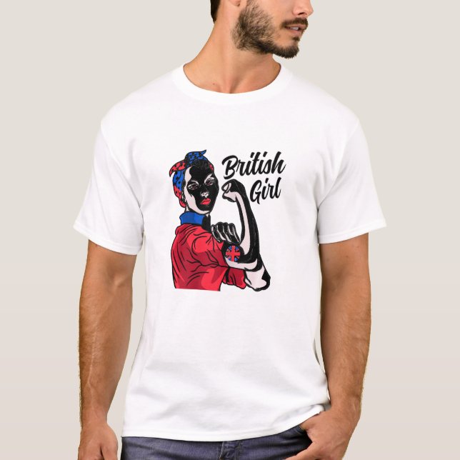 Camiseta Chica Británico Patrimonio Cultural de la Bandera  (Anverso)