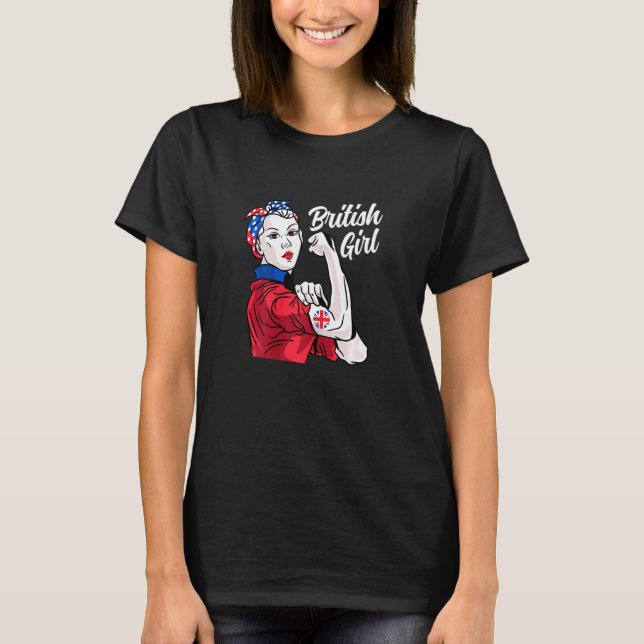 Camiseta Chica Británico Patrimonio Cultural de la Bandera  (Anverso)