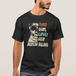 Camiseta Chica Bulldog americano Guay Retro Vintage Para Pe