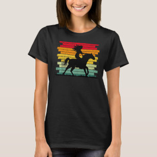 Camiseta Chica Caballo montando Vintage Vowgirl Dressage Te