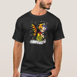 Camiseta Chica Calavera Azucarada Lindo Día de Muertos Conc