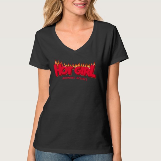 Camiseta Chica caliente (Anverso)