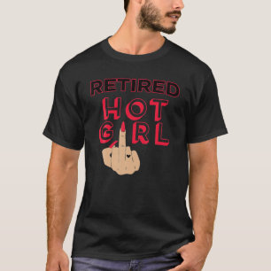 Camiseta Chica Caliente Retirado Gracioso Tatuaje del Coraz
