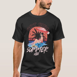Camiseta Chica caliente verano Vibe playa vacaciones en el 