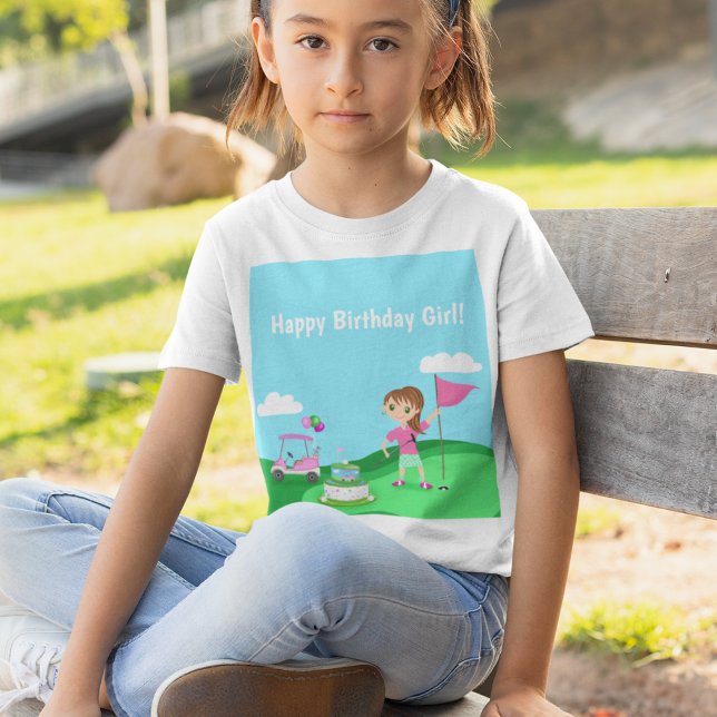 Camiseta Chica Chibi de Cumpleaños Fiesta de Golf Par-Tee (Subido por el creador)