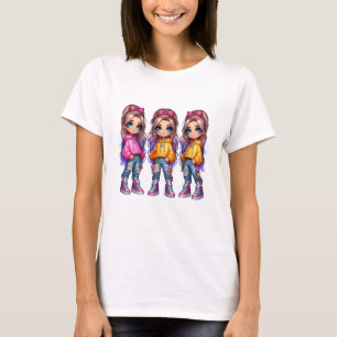 Camiseta Chica Chibi – Estilo Anime Kawaii Lindo