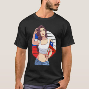 Camiseta Chica Chilena Orgullo Latino Bandera De Chile Orgu