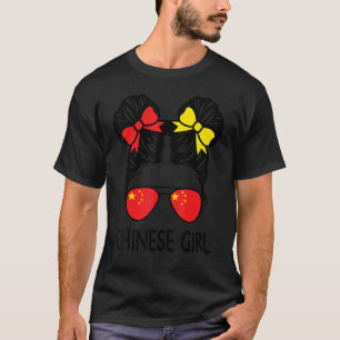 Camiseta Chica chino desordenado capricho con mujer patriót