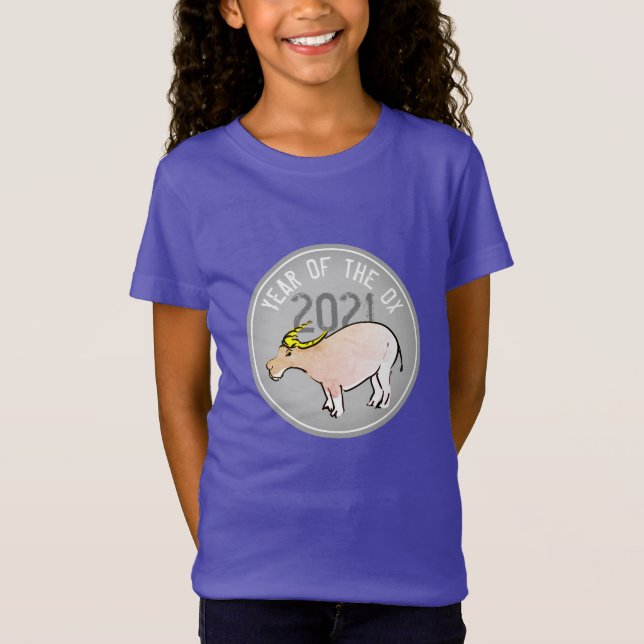Camiseta Chica Chino personalizado Ox Año Nuevo 2021 (Anverso)