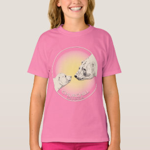 Camiseta Chica Churchill Polar Oso Shirt Art T-Shirt