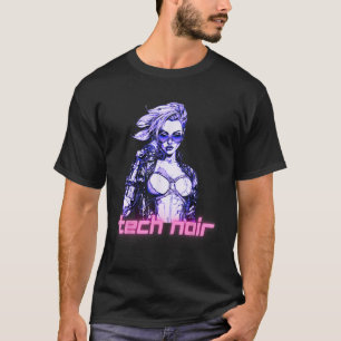 Camiseta Chica Ciberpunk Tech Noir