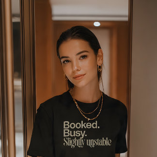 Camiseta Chica Ciudad Autobús Reservado Ocupado Ligeramente