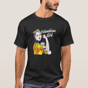 Camiseta Chica Colombiana Bandera De Columbia Cultura Patri