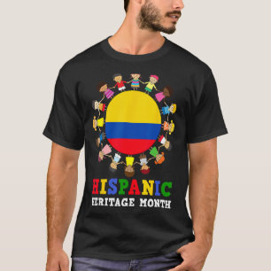 Camiseta Chica colombiano de bandera hispana patrimonio his