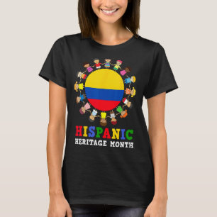 Camiseta Chica colombiano de bandera hispana patrimonio his