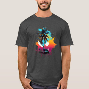 Camiseta Chica colorida de coco estilo 90s