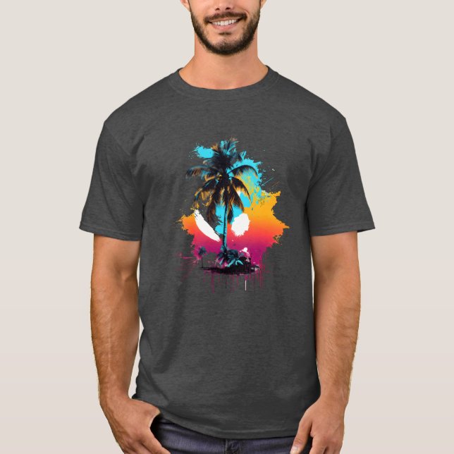 Camiseta Chica colorida de coco estilo 90s (Anverso)