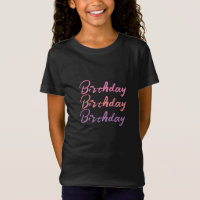 Chica colorido Sweet Fun Birthday T-Shirt