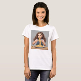 Camiseta Chica comiendo espagueti