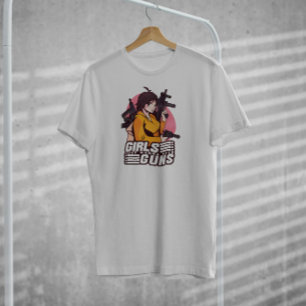 Camiseta Chica Con Armas Anime