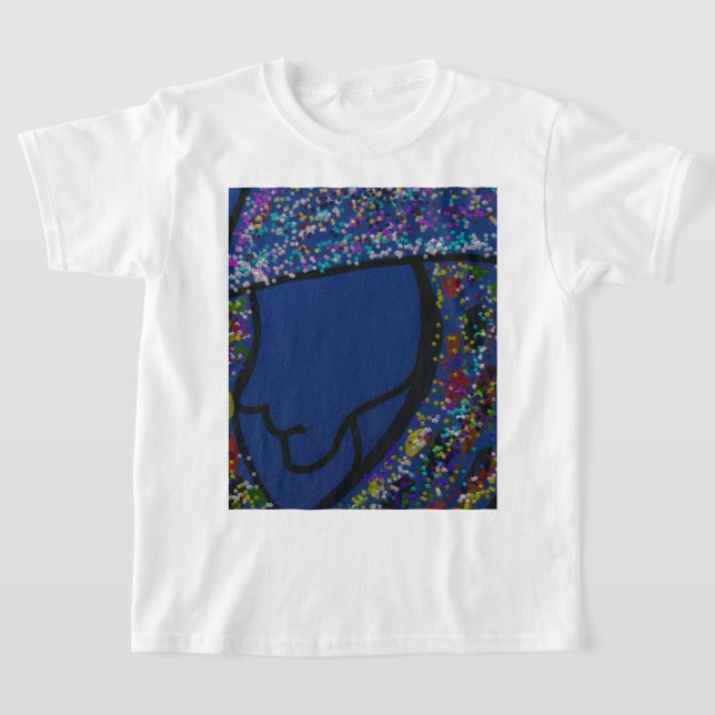 Camiseta Chica con cabello de estampado de purpurina mancha (Distribución)