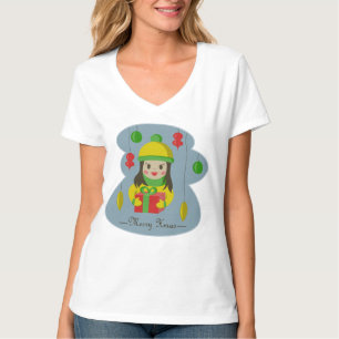 Camiseta Chica con caja de regalo para Navidades