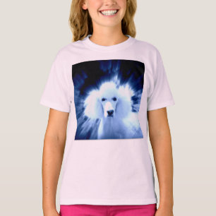 Camiseta Chica con caniche blanco