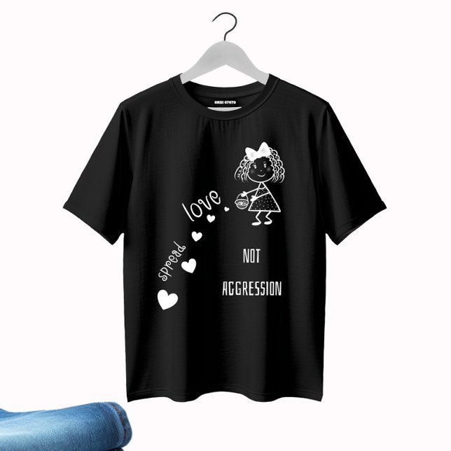 Camiseta Chica con corazones (Subido por el creador)
