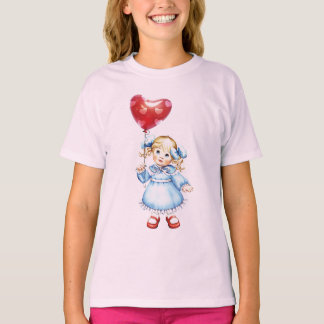 Camiseta Chica con cubierta azul