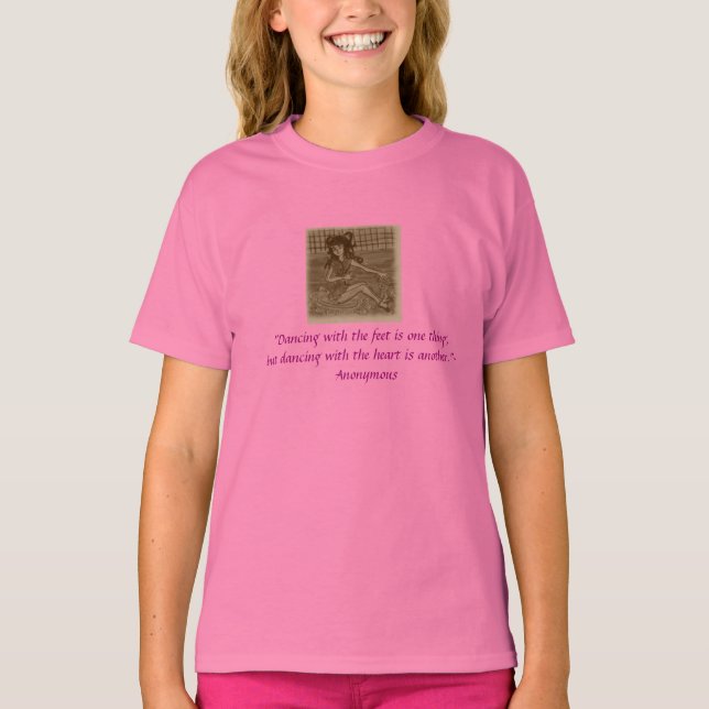 Camiseta chica con diseño de baile (Anverso)