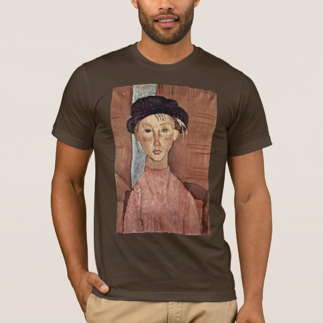 Camiseta Chica con el gorra de Modigliani Amedeo (Anverso)