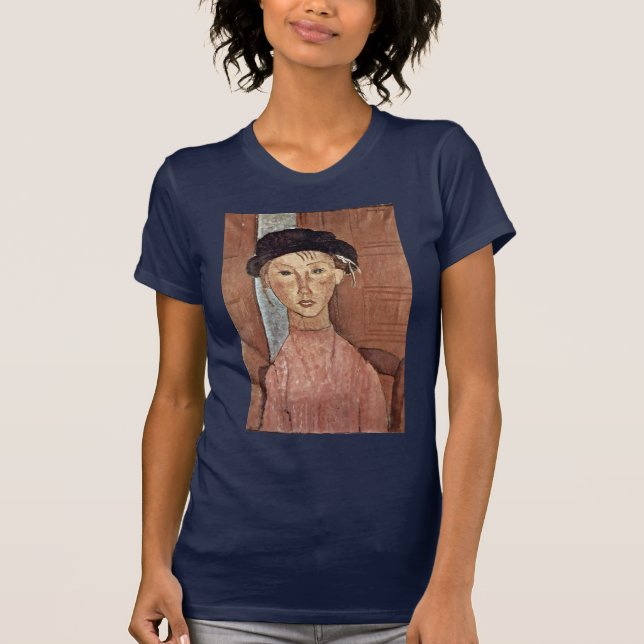 Camiseta Chica con el gorra de Modigliani Amedeo (Anverso)