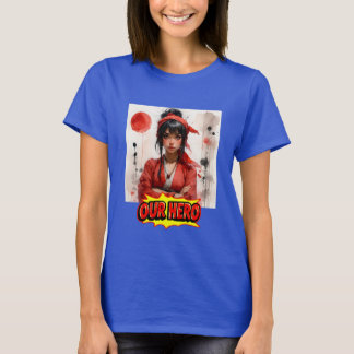 Camiseta Chica Con El Pañuelo Rojo Nuestro Héroe Concierto