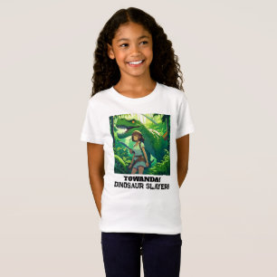 Camiseta Chica con Espada Lista para Matar al T-Rex