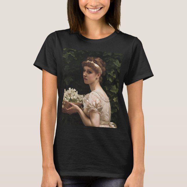 Camiseta Chica con flores de arce (por Edward Poynter) (Anverso)