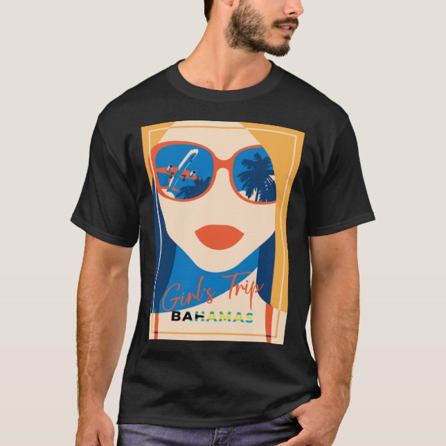 Camiseta Chica con gafas de sol Girlu2019 de viaje a Bahama (Anverso)