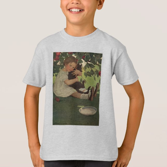 Camiseta Chica con gatito (Anverso)