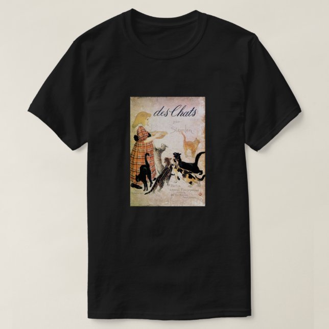 Camiseta Chica con gatos, Alexandre Steinlen (Diseño del anverso)