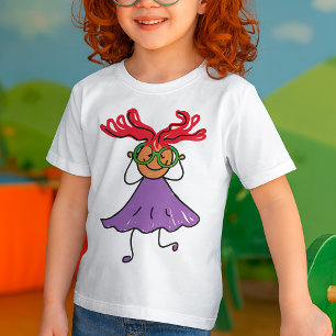 Camiseta Chica Con Grandes Gafas