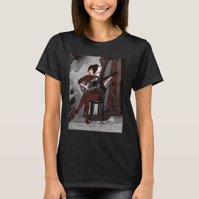 Camiseta Chica con guitarra (Anverso)