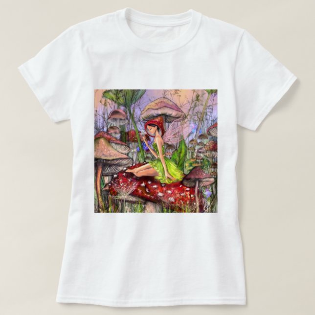 Camiseta Chica con Hongos (Diseño del anverso)