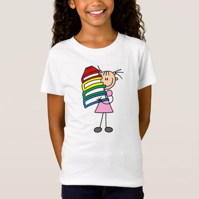 Camiseta Chica con libros (Anverso)