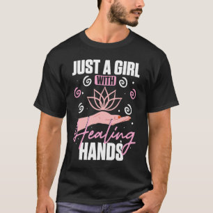 Camiseta Chica Con Manos Curadoras Reiki