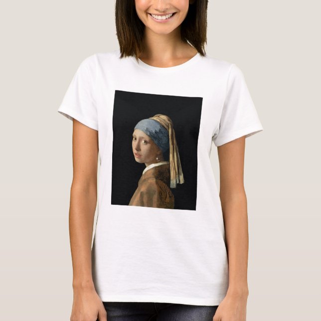 Camiseta Chica con Pearl Earring, c.1665-6 (aceite sobre li (Anverso)
