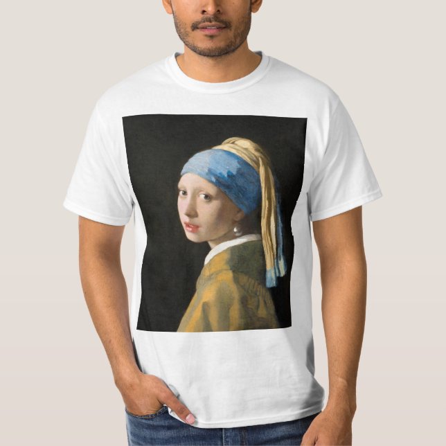 Camiseta Chica con Pearl Earring de Johannes Vermeer (Anverso)