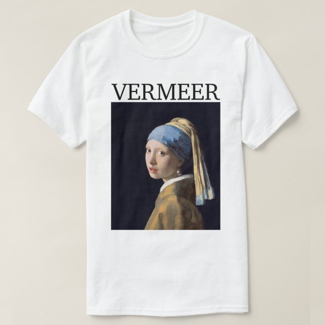Camiseta Chica con Pearl Earring Vermeer (Diseño del anverso)
