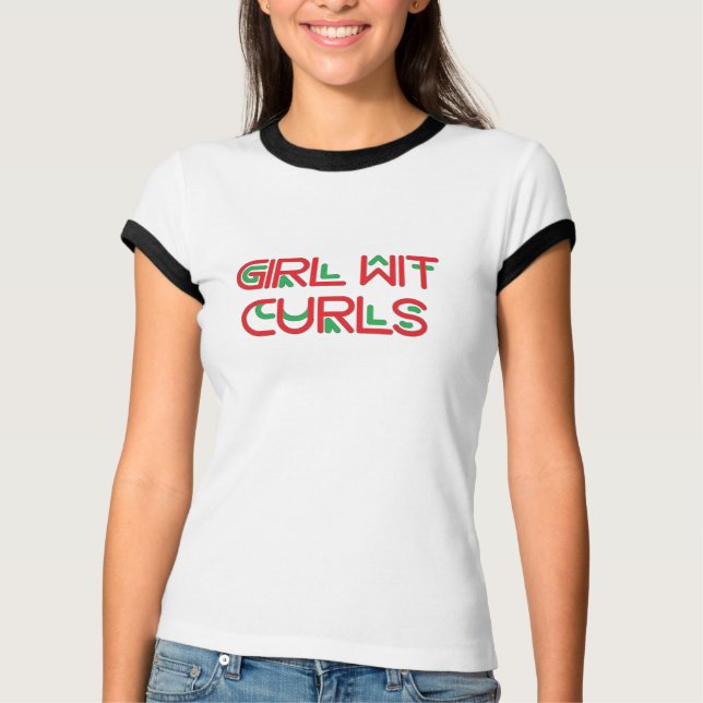 Camiseta Chica Con Rizos (Anverso)