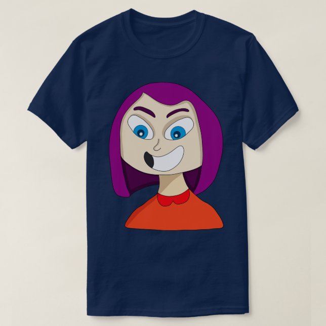 Camiseta Chica con sonrisa contagiosa (Diseño del anverso)