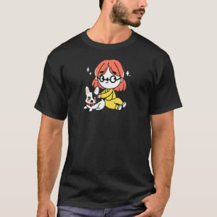 Camiseta Chica con un perro de Corgi adormecido galés Hombr